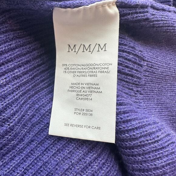Cabi 5834 Womens Purple Sunday Cardigan Balloon Sleeve Button Down V Neck Medium - Picture 13 of 13